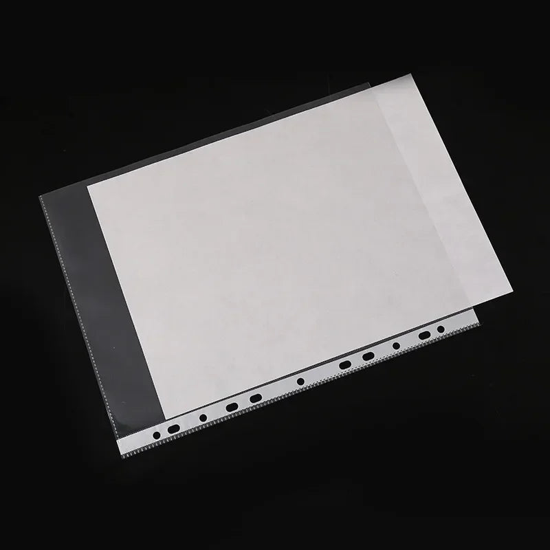 Protège-Documents A4 Transparent – Lot de 100 Pièces | 11 Trous | Pochettes Plastique pour Classeur