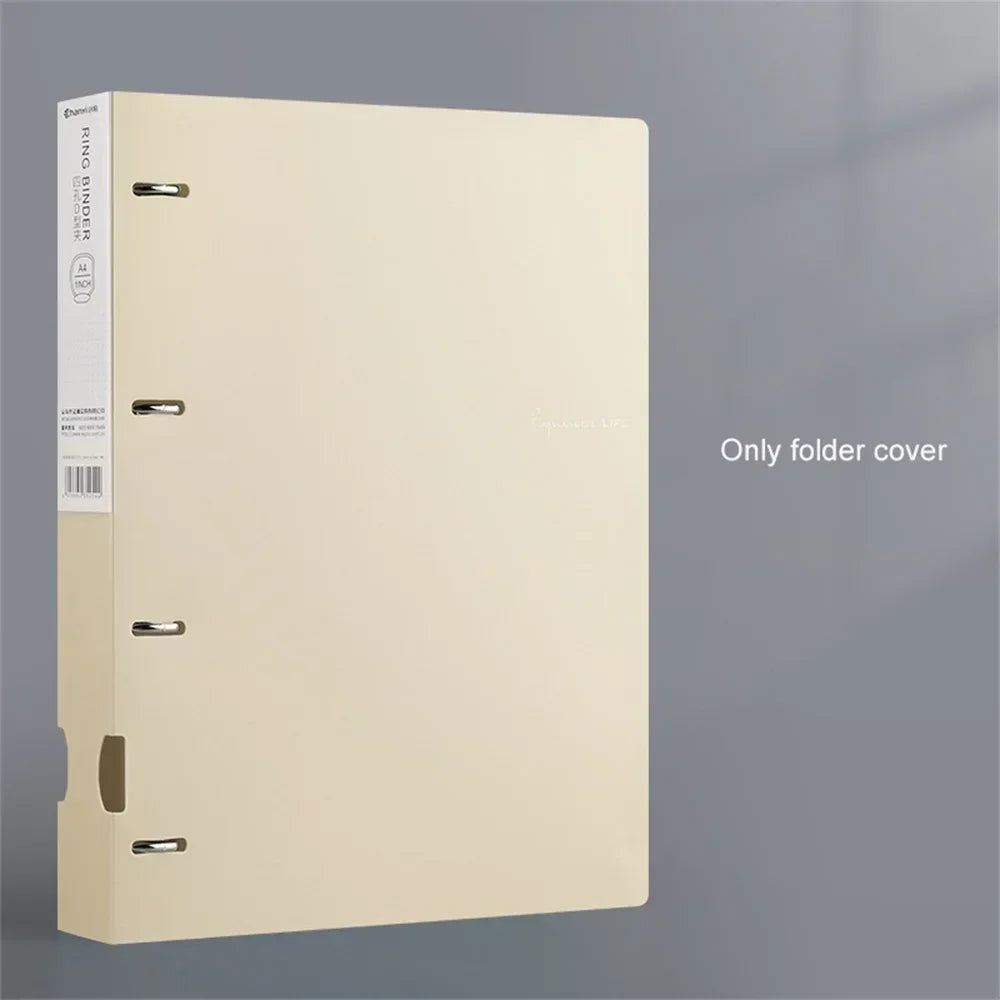 Classeur à Anneaux 4 Trous – Porte-Documents Étanche | Couleurs Morandi | Fournitures Bureau & École