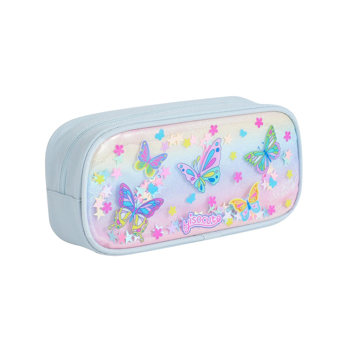 Trousse Licorne Kawaii – Grande Capacité | Arc-en-ciel & Papillons | Cadeau Idéal pour Filles
