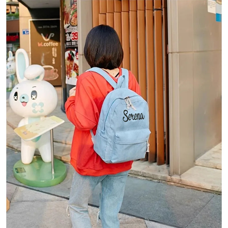 Sac à Dos Enfant Personnalisé – Velours Côtelé Brodé | Rentrée Scolaire, Crèche, Maternelle