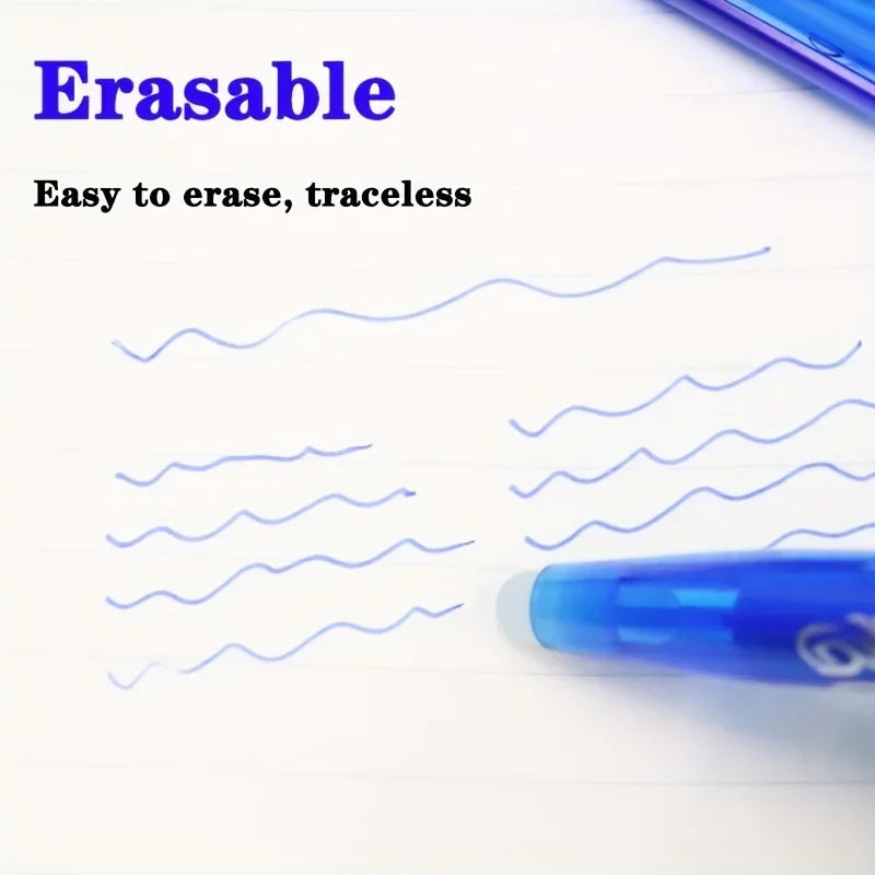 Lot de 4 ou 8 Stylos Gel Effaçables – Pointe 0,5 mm | Couleurs Vives pour Écriture, Dessin et Peinture