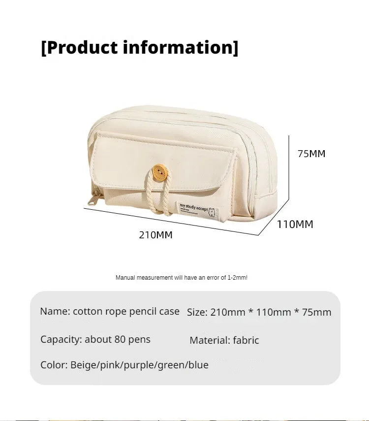 Trousse en Toile Mignonne et Pratique – Grande Ouverture | Fournitures, Maquillage, Voyage