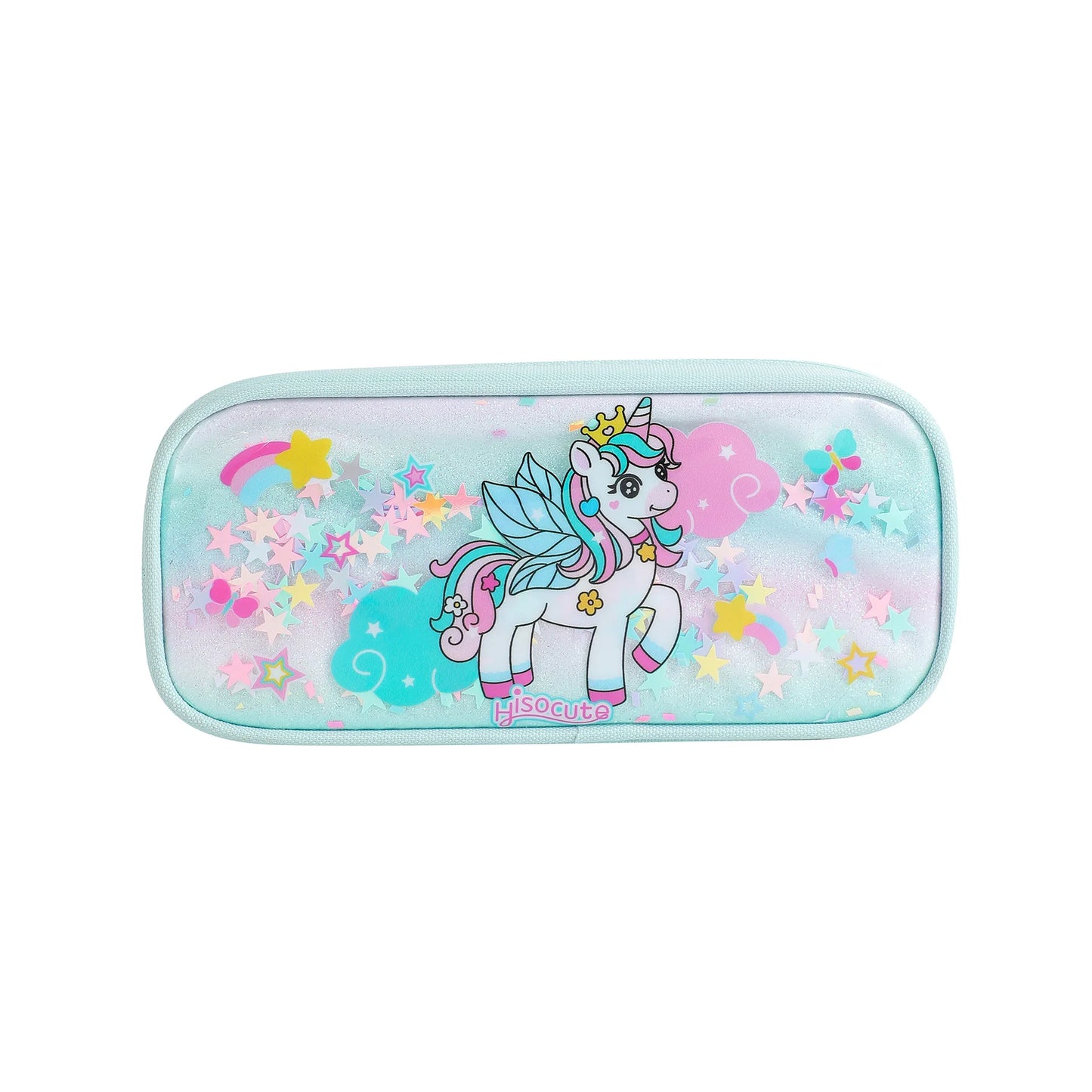 Trousse Licorne Kawaii – Grande Capacité | Arc-en-ciel & Papillons | Cadeau Idéal pour Filles