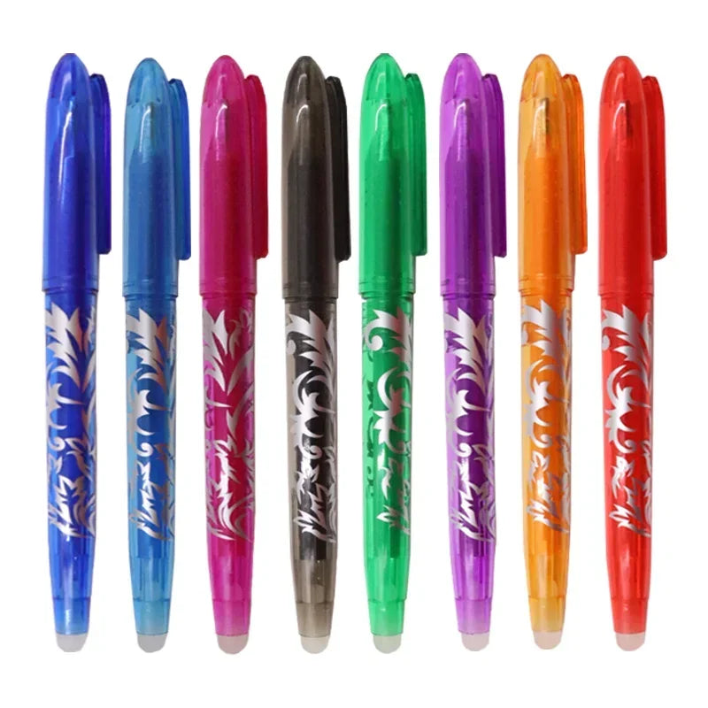 Lot de 4 ou 8 Stylos Gel Effaçables – Pointe 0,5 mm | Couleurs Vives pour Écriture, Dessin et Peinture