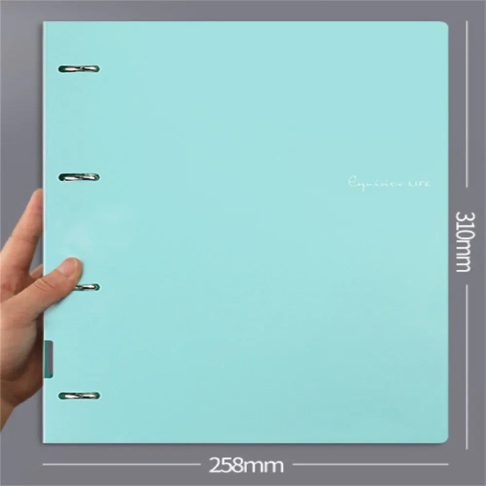 Classeur à Anneaux 4 Trous – Porte-Documents Étanche | Couleurs Morandi | Fournitures Bureau & École