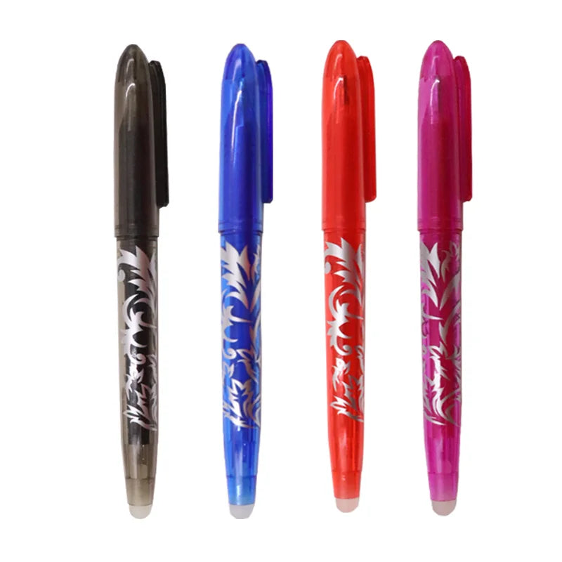 Lot de 4 ou 8 Stylos Gel Effaçables – Pointe 0,5 mm | Couleurs Vives pour Écriture, Dessin et Peinture