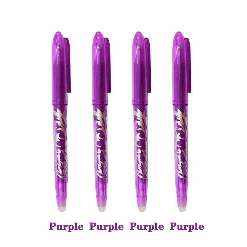 Lot de 4 ou 8 Stylos Gel Effaçables – Pointe 0,5 mm | Couleurs Vives pour Écriture, Dessin et Peinture