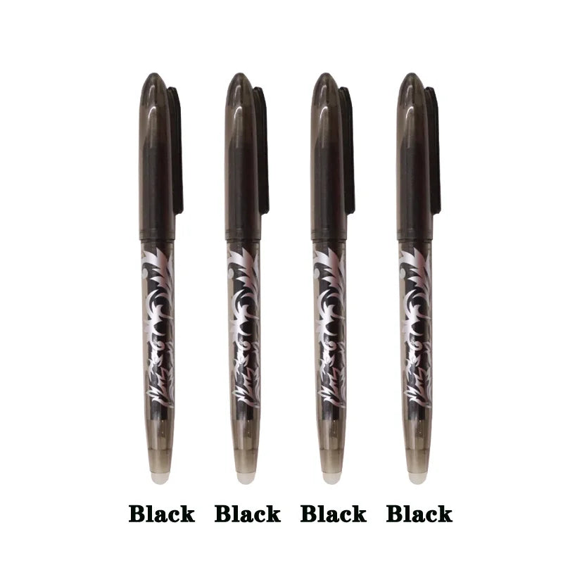 Lot de 4 ou 8 Stylos Gel Effaçables – Pointe 0,5 mm | Couleurs Vives pour Écriture, Dessin et Peinture