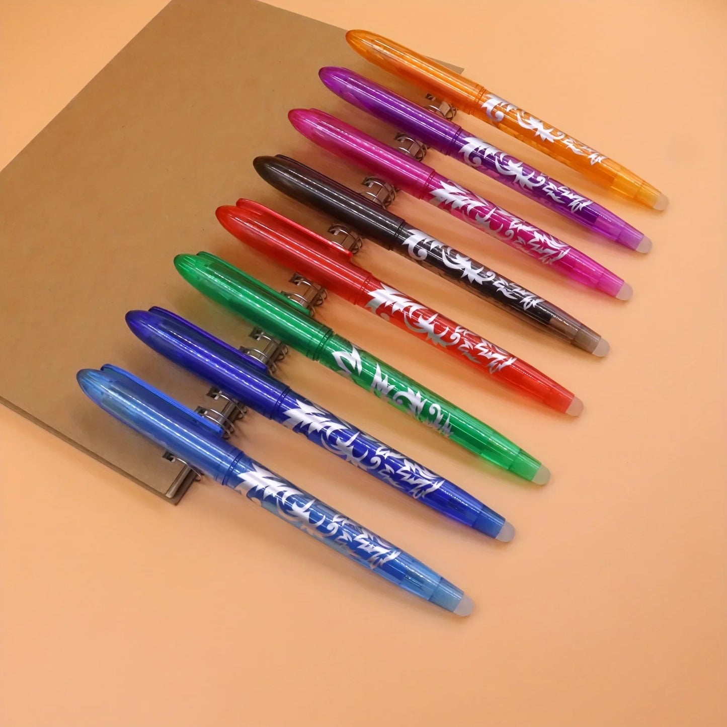 Lot de 4 ou 8 Stylos Gel Effaçables – Pointe 0,5 mm | Couleurs Vives pour Écriture, Dessin et Peinture