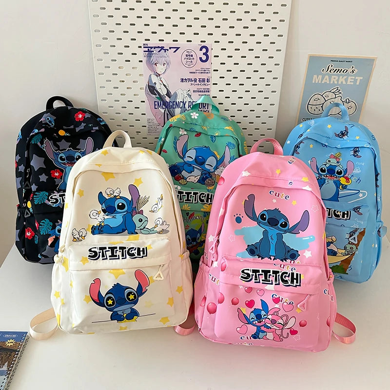 Sac à Dos Cartoon Stitch – Grande Capacité | Léger et Durable en Nylon