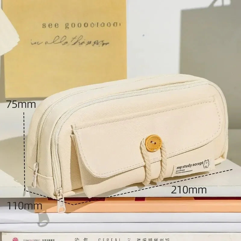 Trousse en Toile Mignonne et Pratique – Grande Ouverture | Fournitures, Maquillage, Voyage