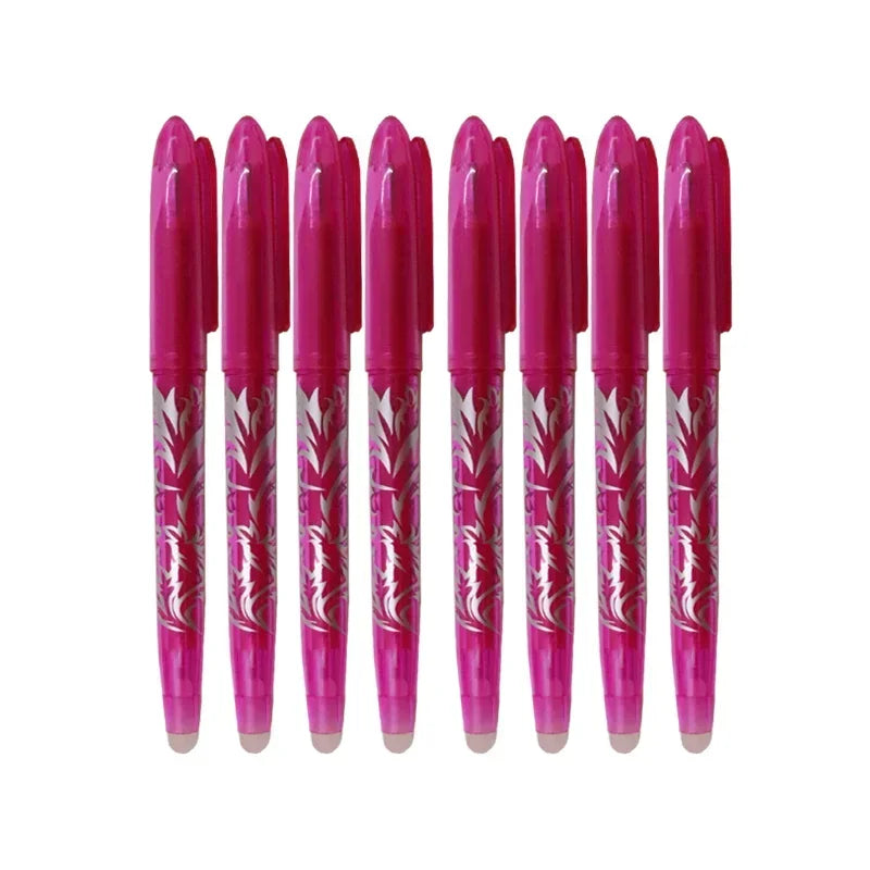 Lot de 4 ou 8 Stylos Gel Effaçables – Pointe 0,5 mm | Couleurs Vives pour Écriture, Dessin et Peinture