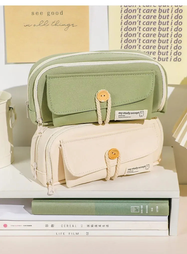 Trousse en Toile Mignonne et Pratique – Grande Ouverture | Fournitures, Maquillage, Voyage