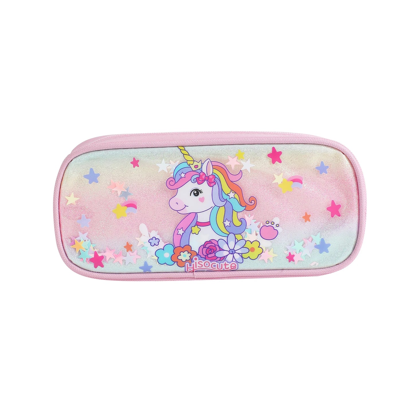 Trousse Licorne Kawaii – Grande Capacité | Arc-en-ciel & Papillons | Cadeau Idéal pour Filles