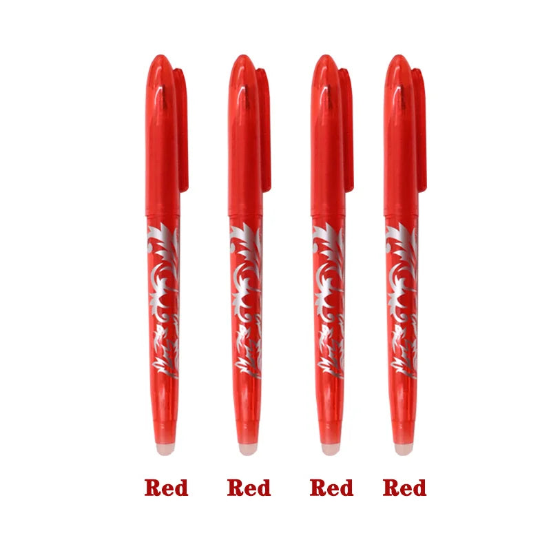 Lot de 4 ou 8 Stylos Gel Effaçables – Pointe 0,5 mm | Couleurs Vives pour Écriture, Dessin et Peinture