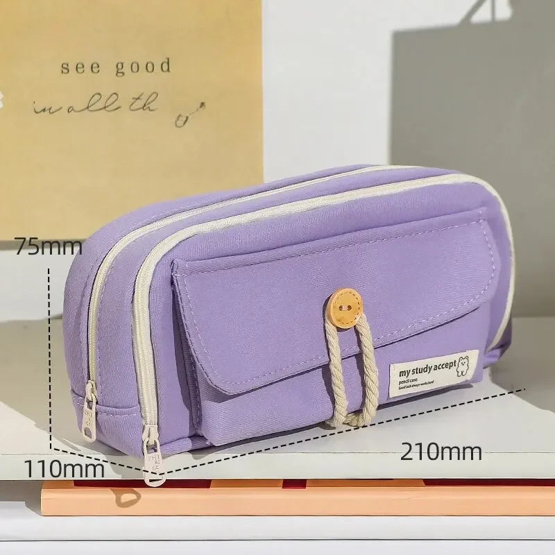 Trousse en Toile Mignonne et Pratique – Grande Ouverture | Fournitures, Maquillage, Voyage