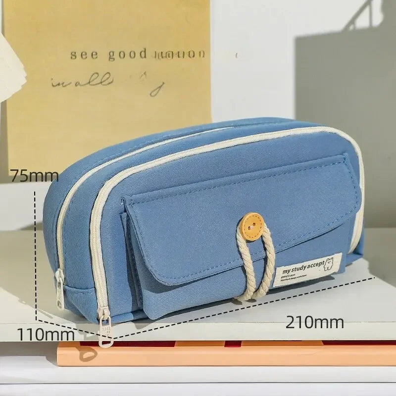 Trousse en Toile Mignonne et Pratique – Grande Ouverture | Fournitures, Maquillage, Voyage
