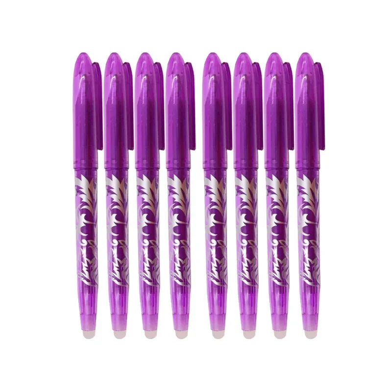 Lot de 4 ou 8 Stylos Gel Effaçables – Pointe 0,5 mm | Couleurs Vives pour Écriture, Dessin et Peinture