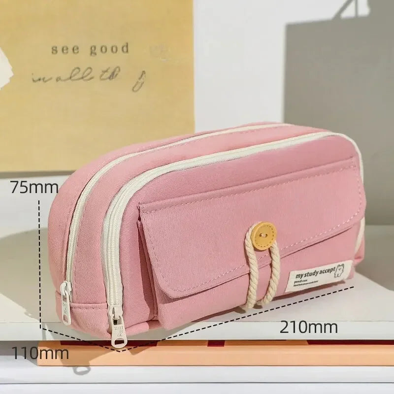 Trousse en Toile Mignonne et Pratique – Grande Ouverture | Fournitures, Maquillage, Voyage